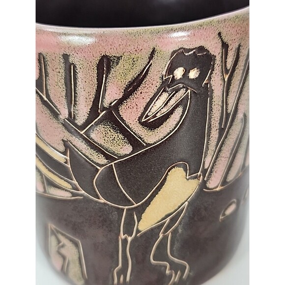 Signed Design By Mara Mexican Art Pottery Stoneware Coffee Mug Cup 16oz - Picture 9 of 10
